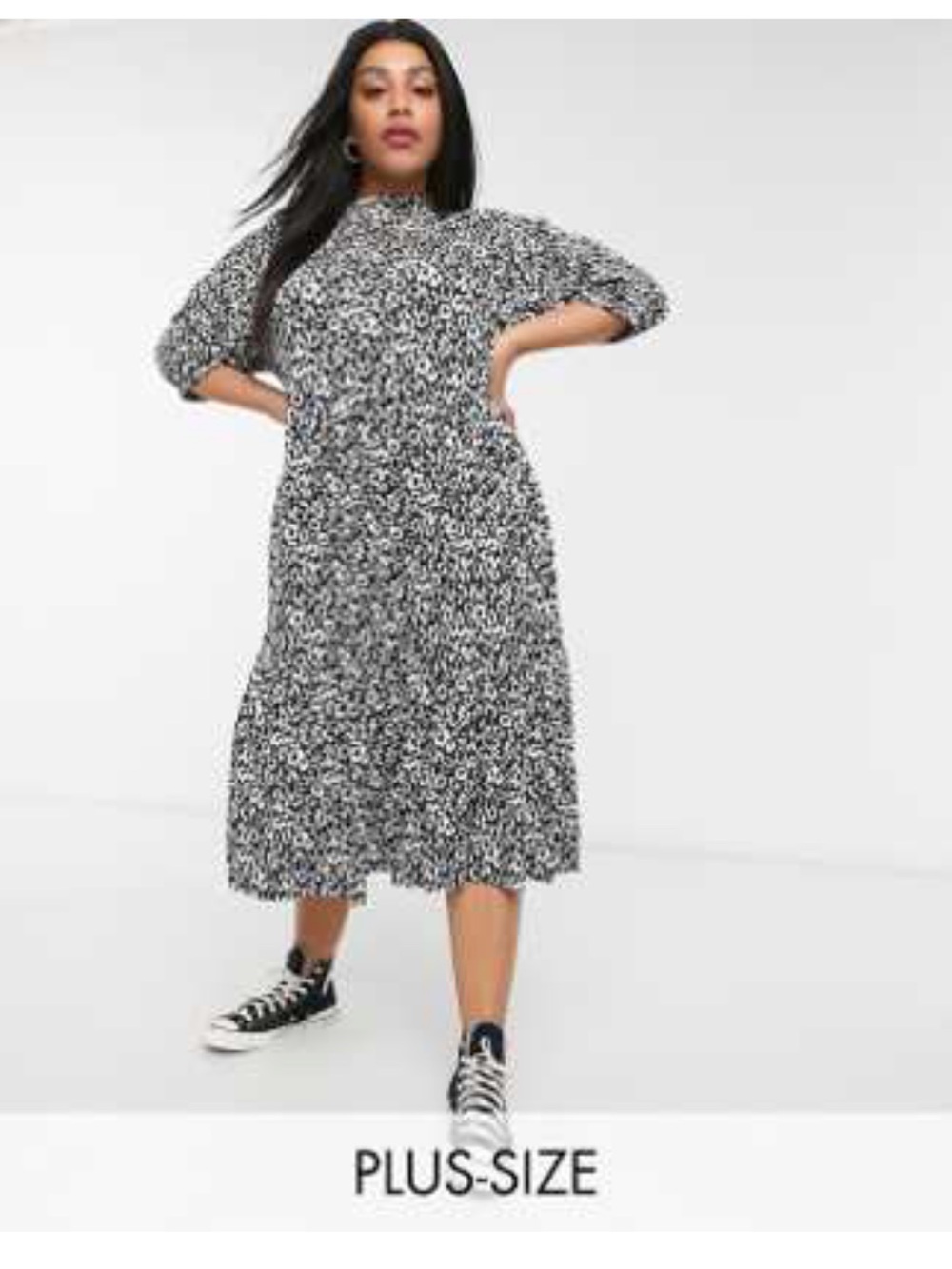 Black & White Animal Print Maxi Dress